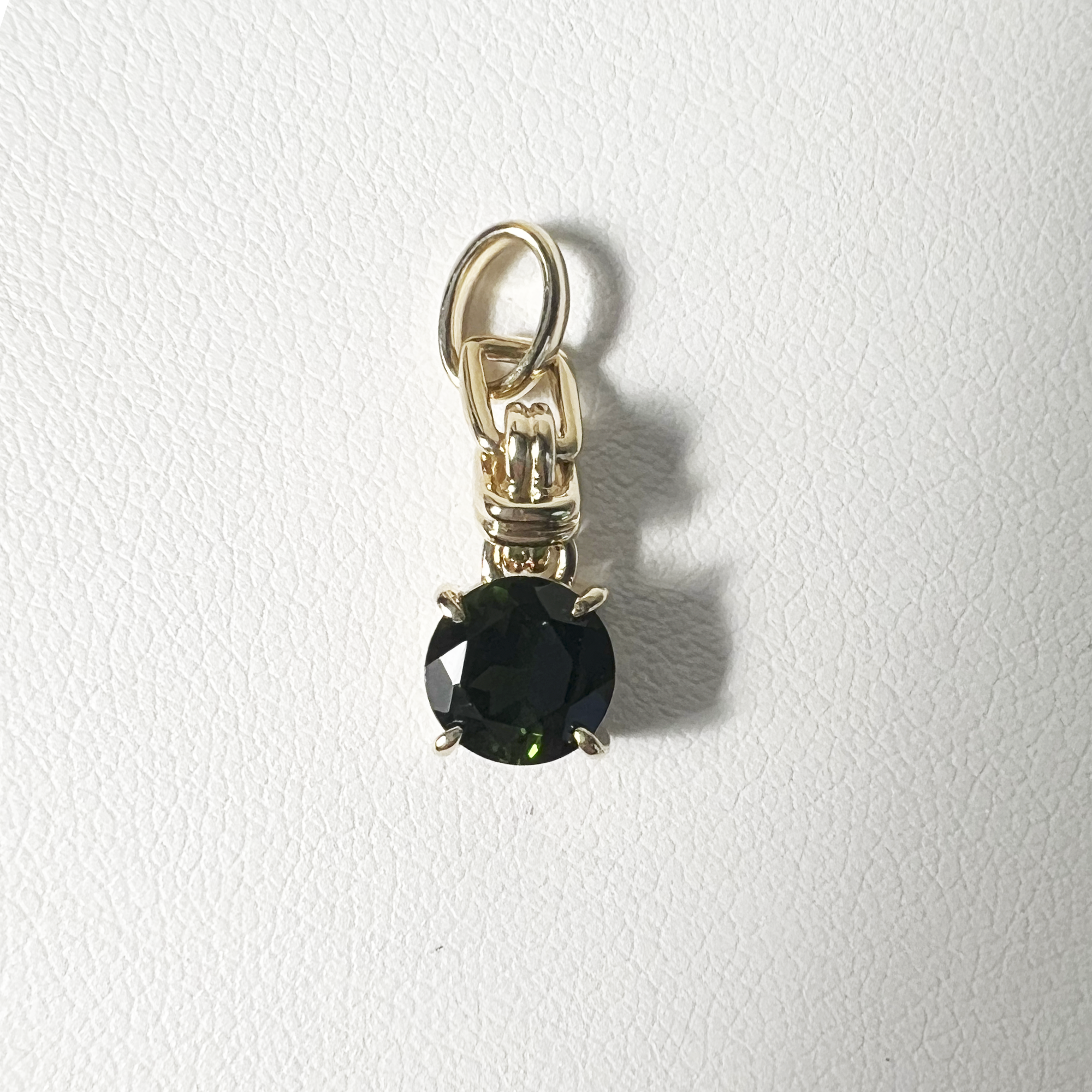 Charm | 14K Yellow Gold | Green Tourmaline