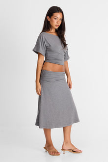 Lorelei Midi Skirt | Grey Marle