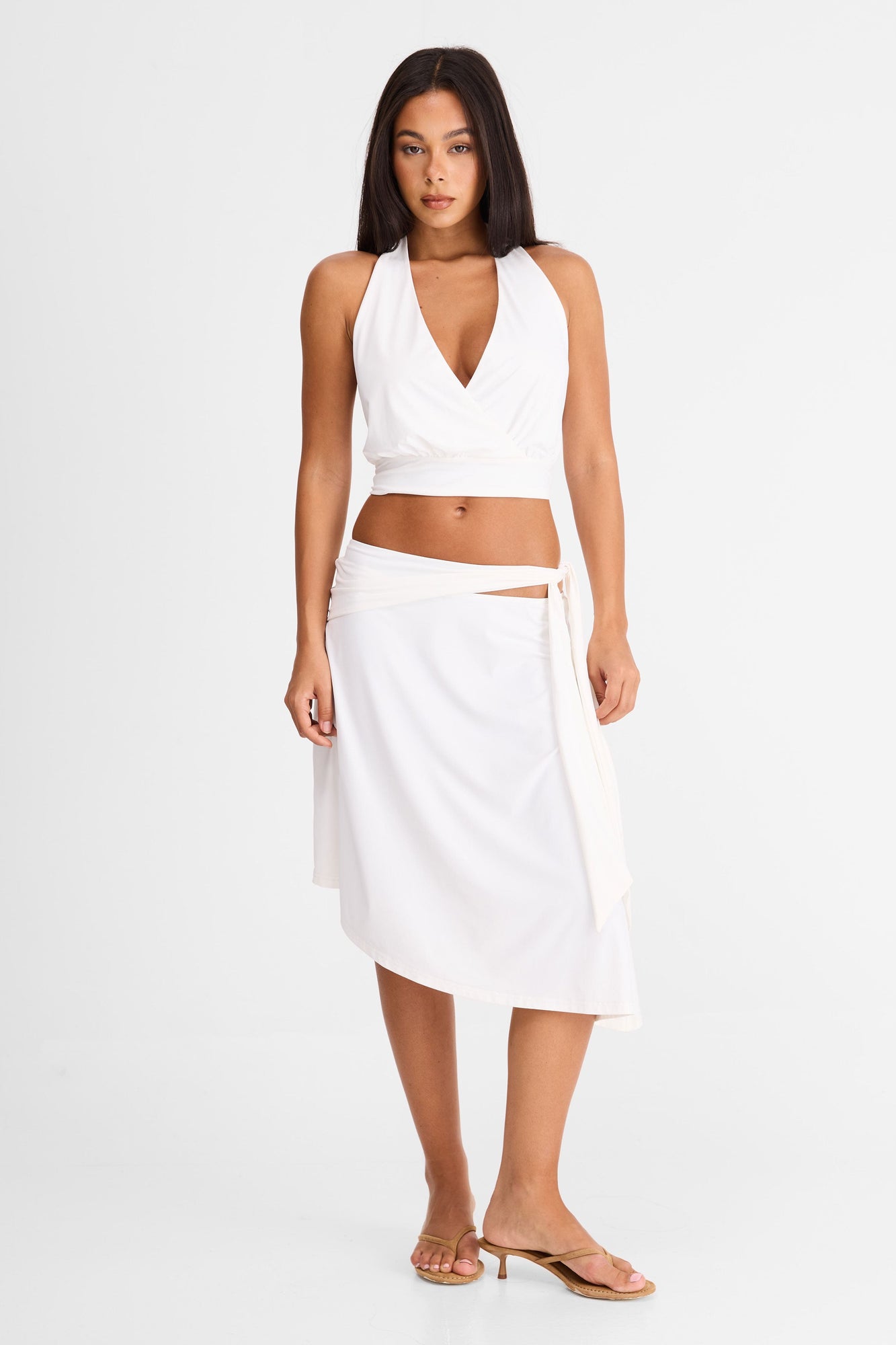 Luna Midi Skirt | White