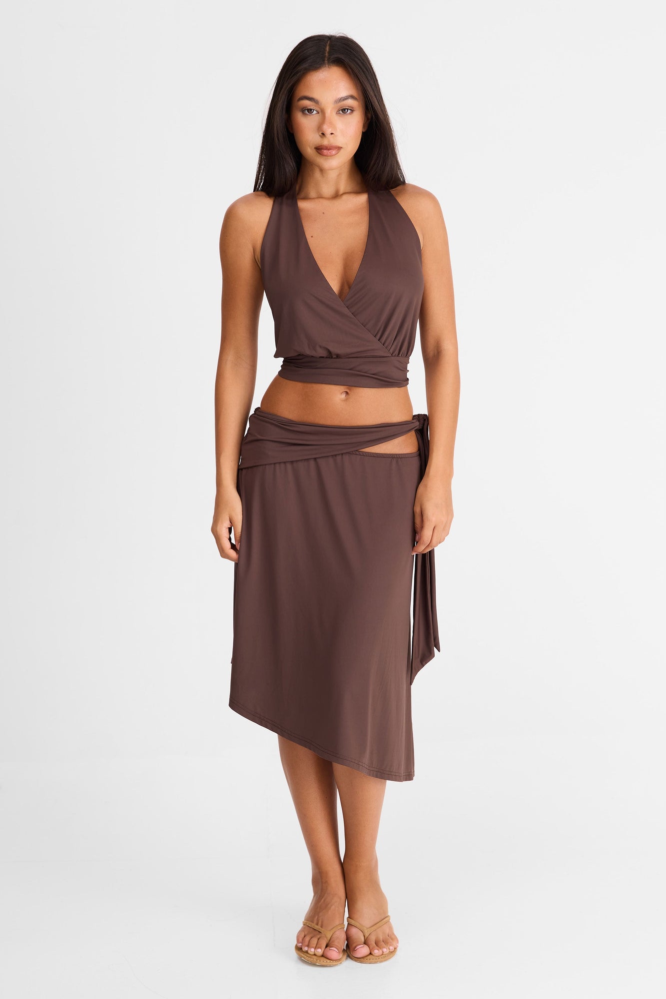 Luna Midi Skirt | Brown