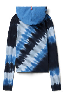 Women | Stretch Fleece Droptail Pullover Hoodie | Multi Diagonal Wash 1
