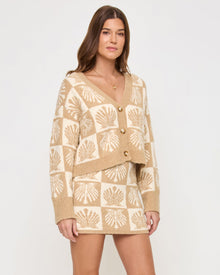 Shell Be There Cardigan | Seashell Jacquard