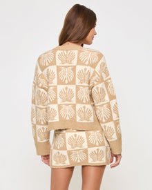 Shell Be There Cardigan | Seashell Jacquard
