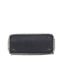 Dior | Pre-Owned Small Tweed Patch Diorissimo Tote | SilverBlackBlack