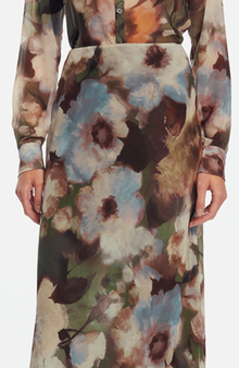 Floral Printed Chiffon Sophie Skirt | Cactus Multi
