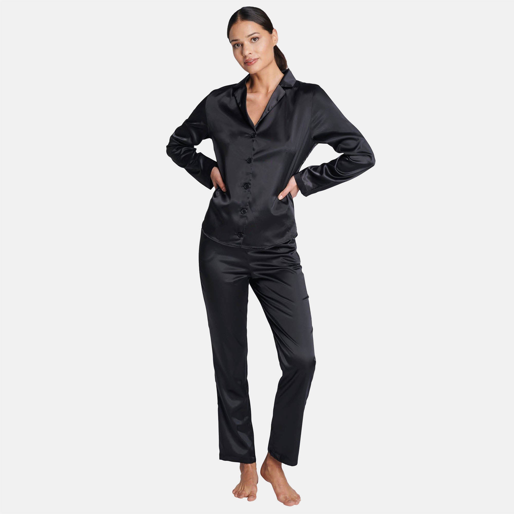 OW Collection SKYE PJ Set Set 002 - Black Caviar