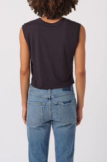 AMO Sleeveless Babe Tee in Vintage Black