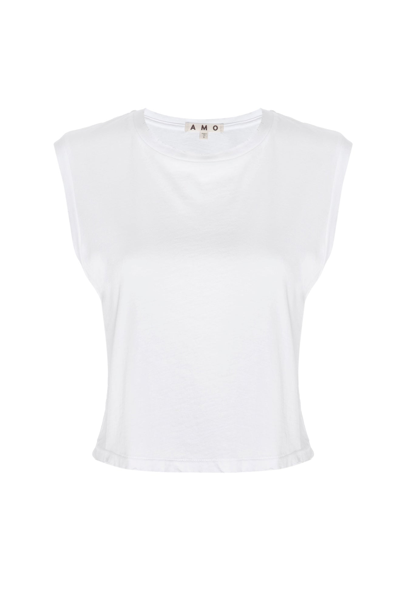 AMO Sleeveless Babe Tee in White