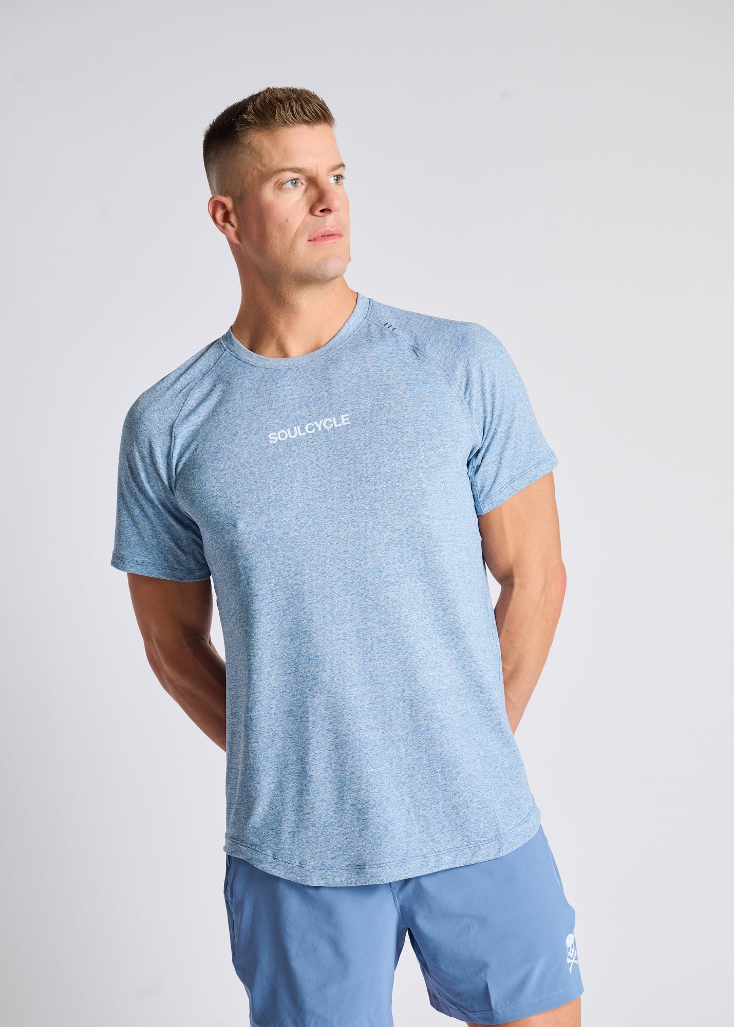 Lululemon | License To Train Short Sleeve | Heathered Washed Denim