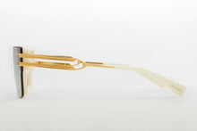 Mens | Soldat Sunglass | Bone - Gold | Dark Brown w/ Rose Gold Mirror