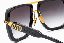 Mens | Soldier Sunglass | Black - Gold | Dark Grey Gradient