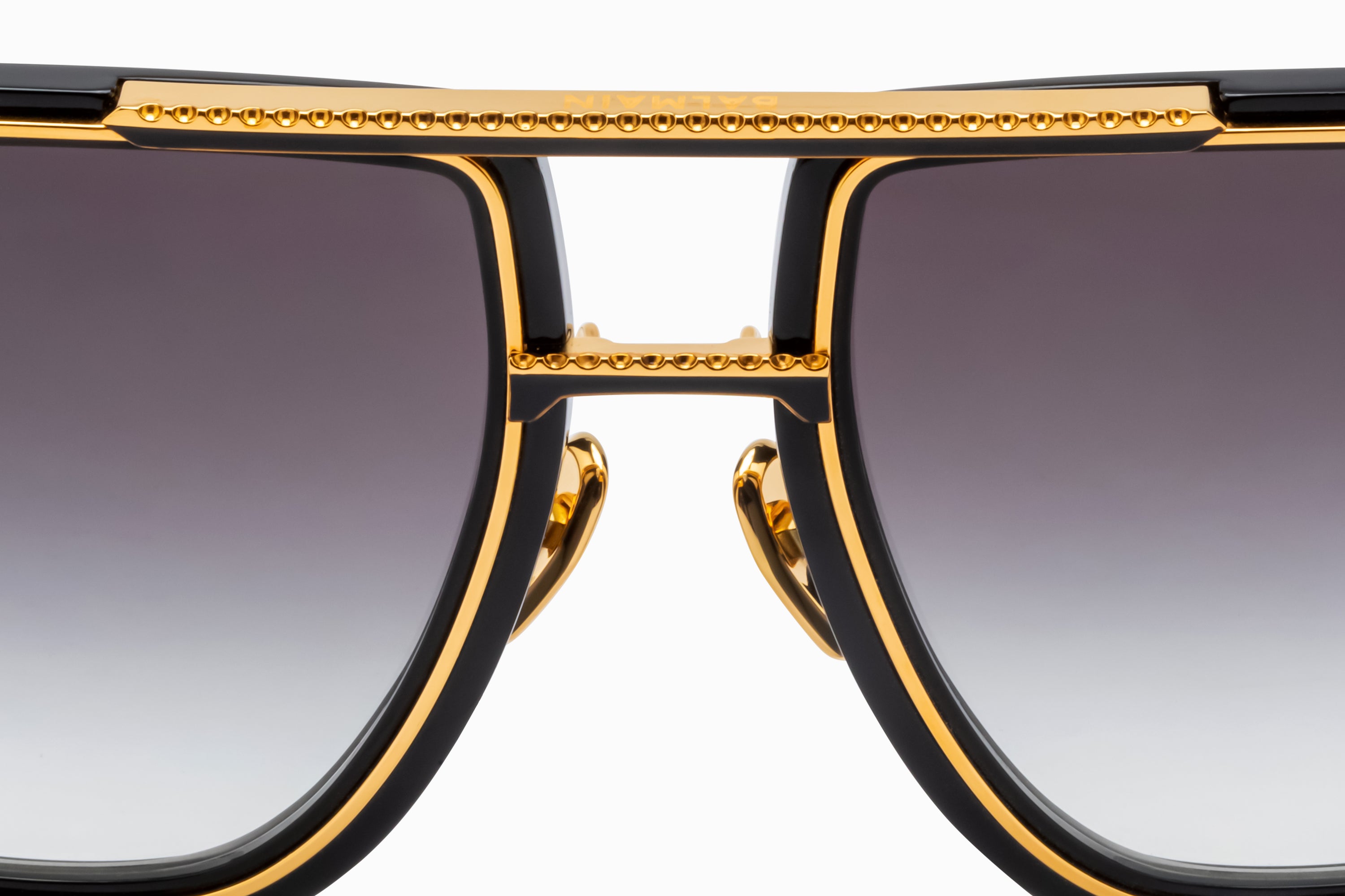 Mens | Soldier Sunglass | Black - Gold | Dark Grey Gradient