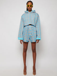 Women | Natasha Zinko | Happy Print Hoodie | Blue