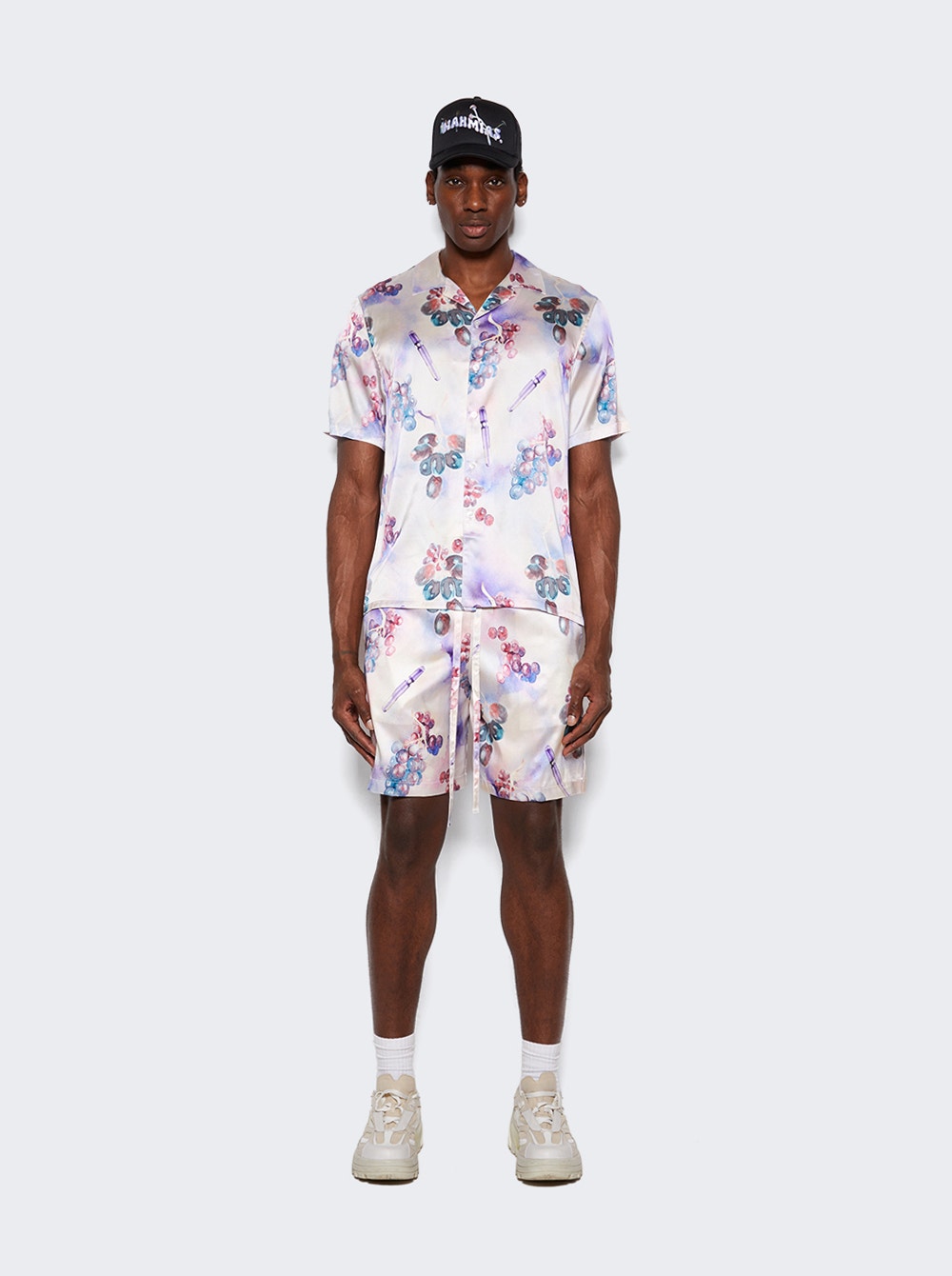 Men | NAHMIAS | Silk Shorts | Grape Print