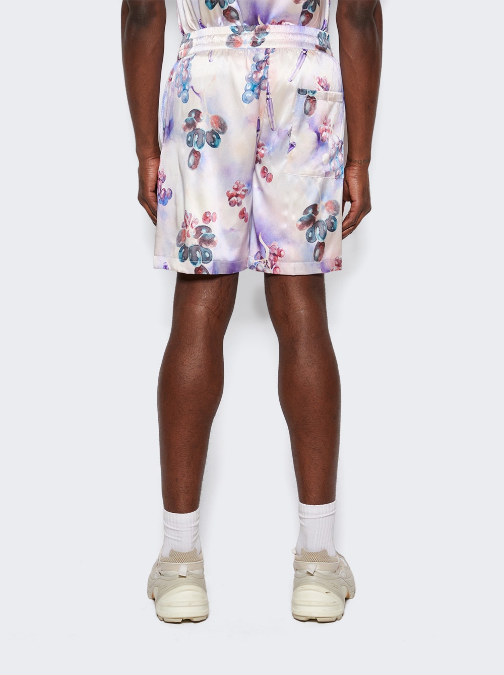 Men | NAHMIAS | Silk Shorts | Grape Print