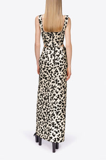 Dalmatian Denim Midi Skirt | Black/Off White