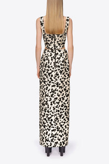 Dalmatian Denim Midi Skirt | Black/Off White