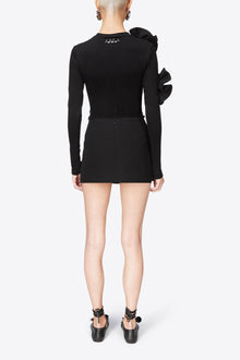 Jumbo Crystal Mini Skirt | Black