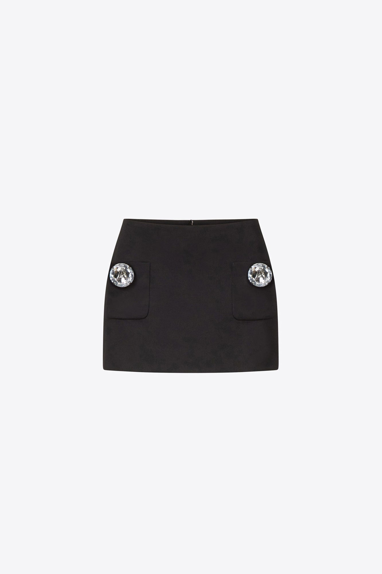 Jumbo Crystal Mini Skirt | Black