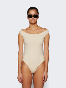 Women | Zeynep Arcay | Off The Shoulder Knit Bodysuit Beige