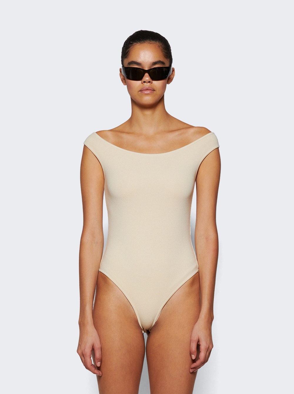 Women | Zeynep Arcay | Off The Shoulder Knit Bodysuit Beige