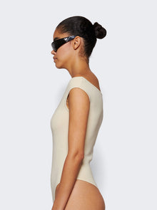 Women | Zeynep Arcay | Off The Shoulder Knit Bodysuit Beige