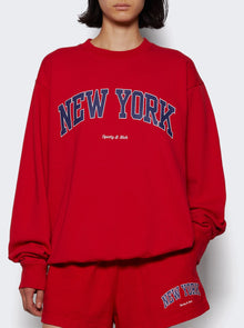 Women | Sporty & Rich | New York Ivy Crewneck Ruby | Red