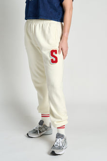 Soul by SoulCycle | Dylan Sweatpant W/ Chenille Patch | Cream