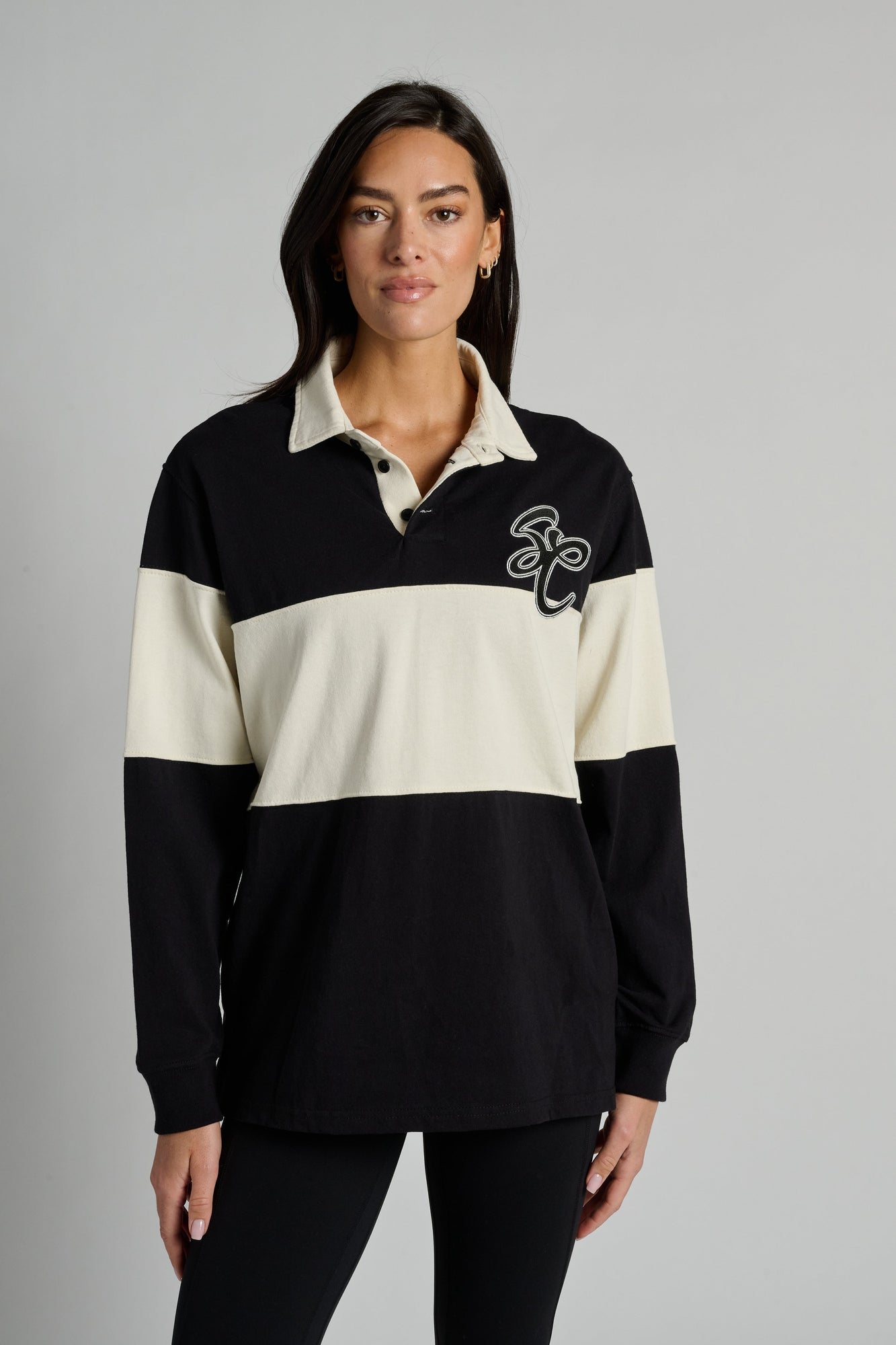 Soul by SoulCycle | Charlie Long Sleeve Rugby Polo | Default