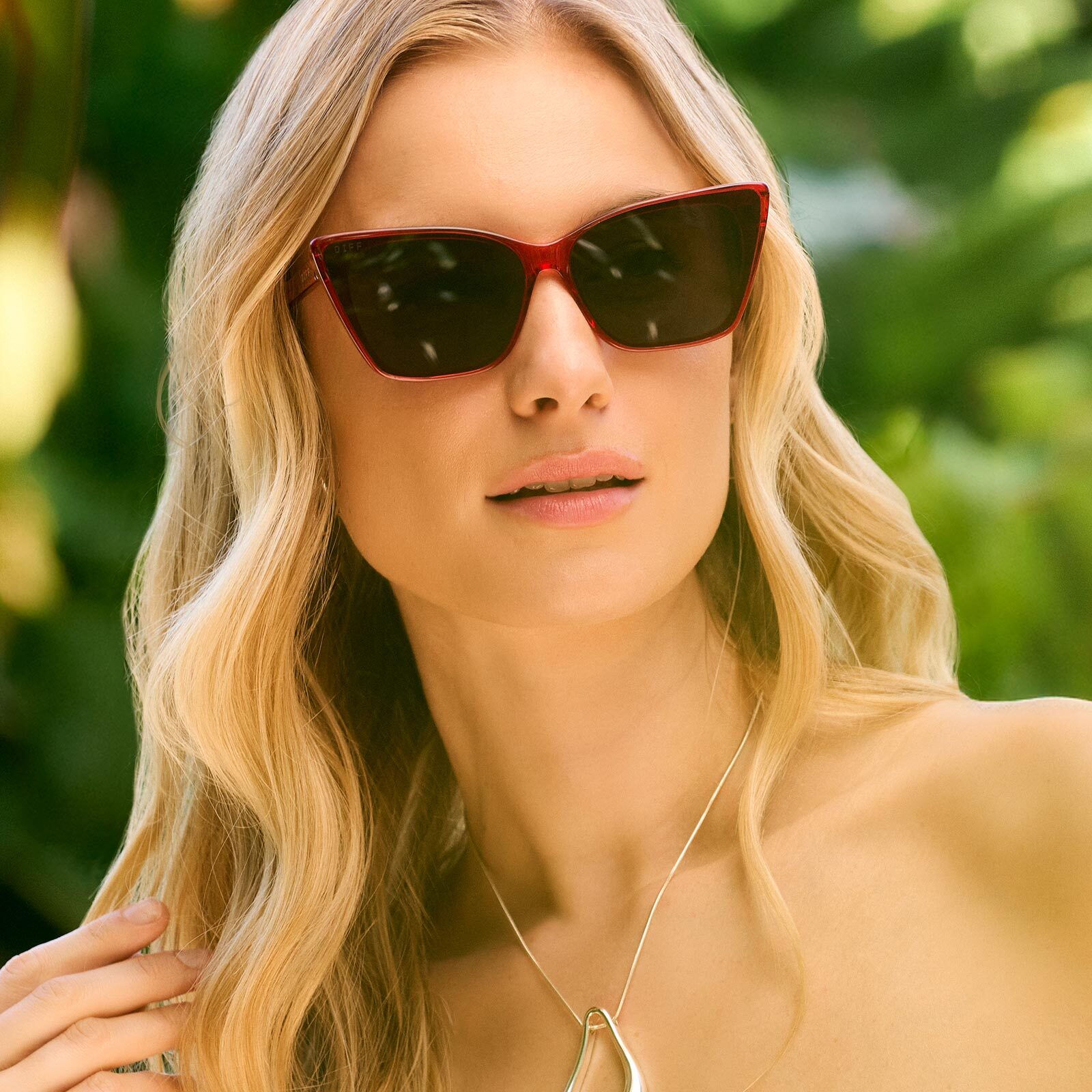 Womens | Alina Sunglasses | Red Hot Summer | Grey Lenses