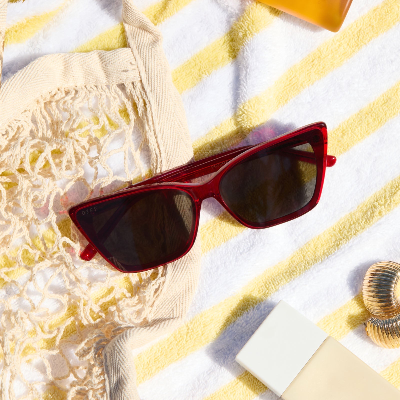 Womens | Alina Sunglasses | Red Hot Summer | Grey Lenses