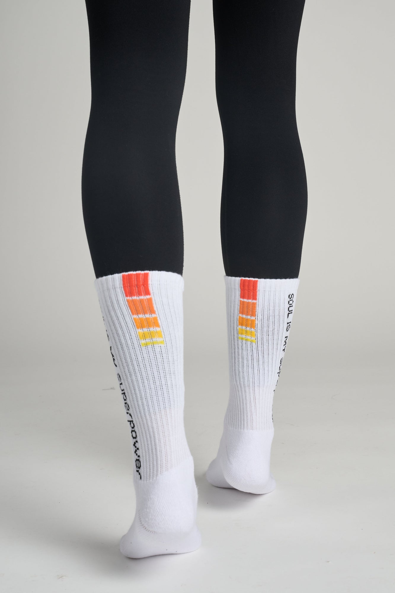 Soul by SoulCycle | Soulcycle X Superpower Sock | Slate/White