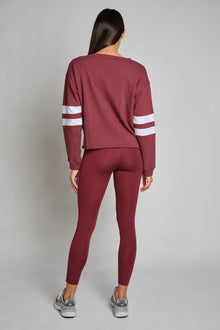 Year of Ours | Varisty Sweatshirt | Burgundy