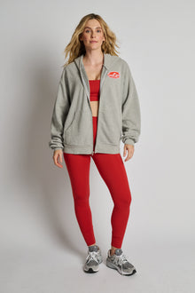 Soul by SoulCycle | Rae Zip Up Hoodie | Heather Grey