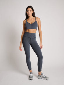 Spiritual Gangster | Mercury 2-Tone Longline Bra | Black