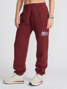 Soul by SoulCycle | Billie Soul Sport Sweatpant | Maroon