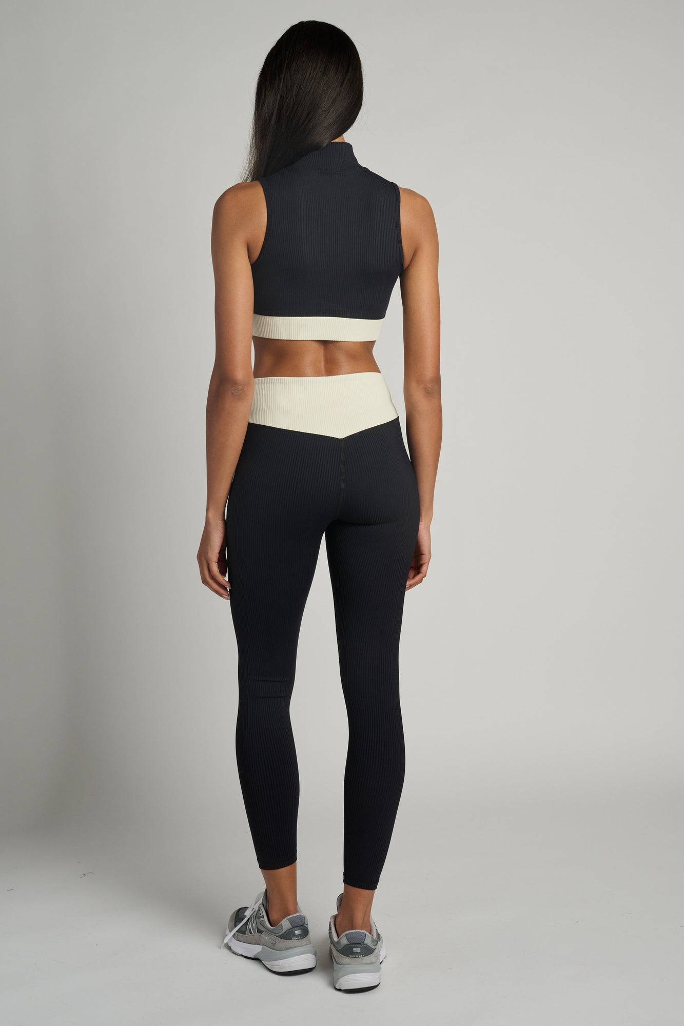 Year of Ours | Ribbed Contrast Bodhi Bra | Black/White