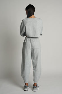 Beyond Yoga | Luxfleece Boxy Pullover | Light Heather Grey