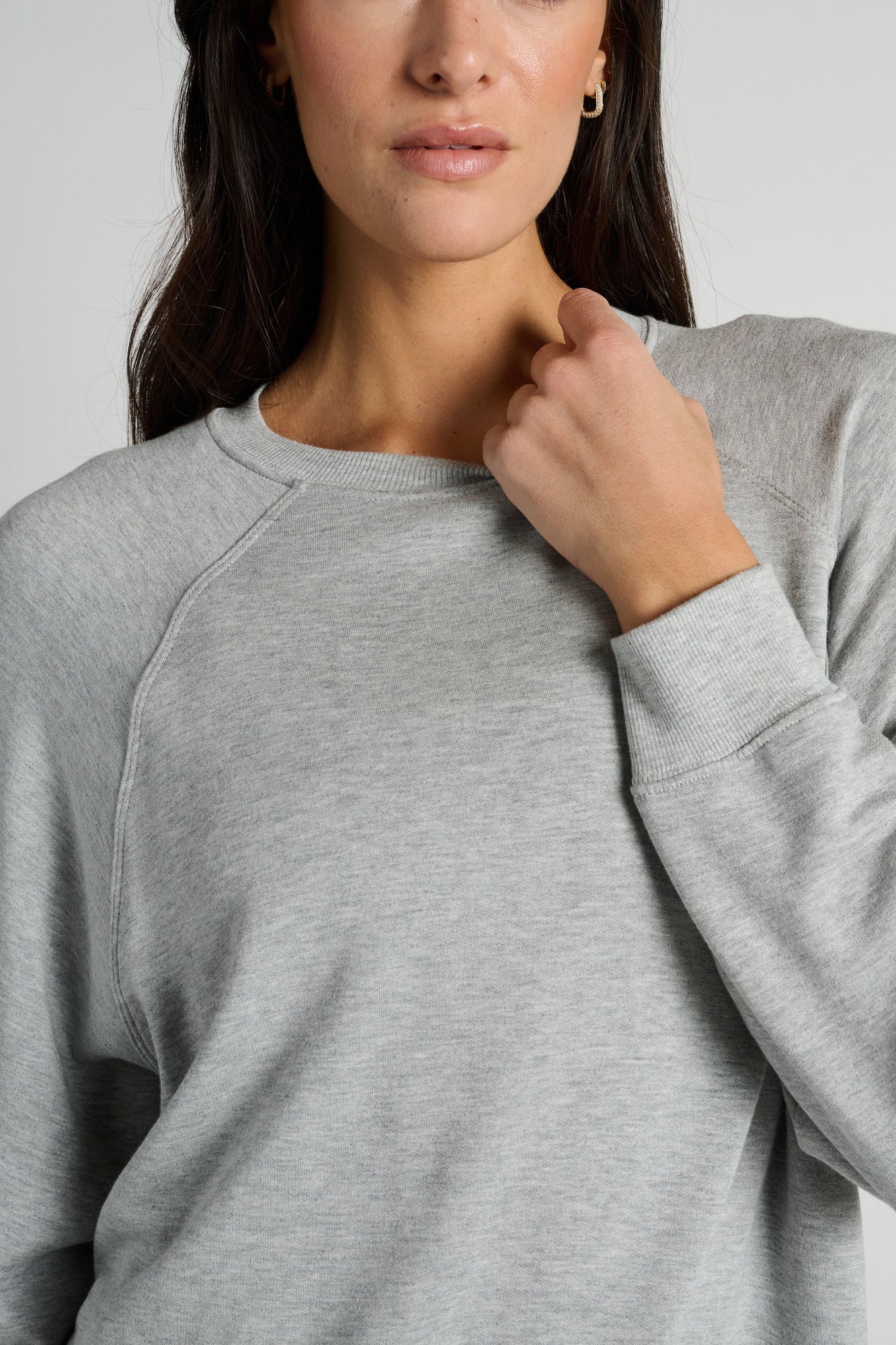 Splits59 | Andie Oversized Fleece Sweatshirt | Grey