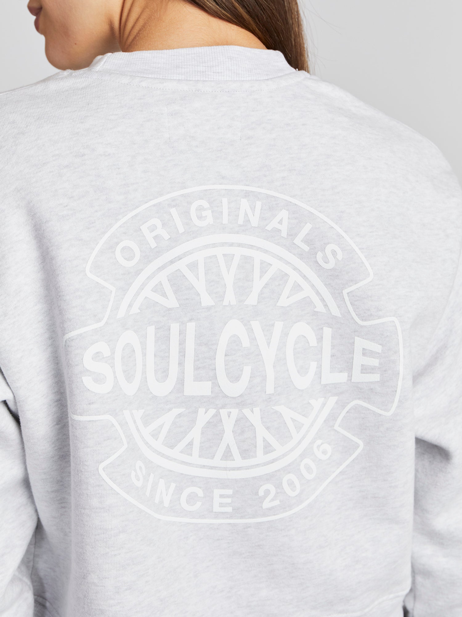 Soul by SoulCycle | Perry Crop Crew | Light Heather Grey