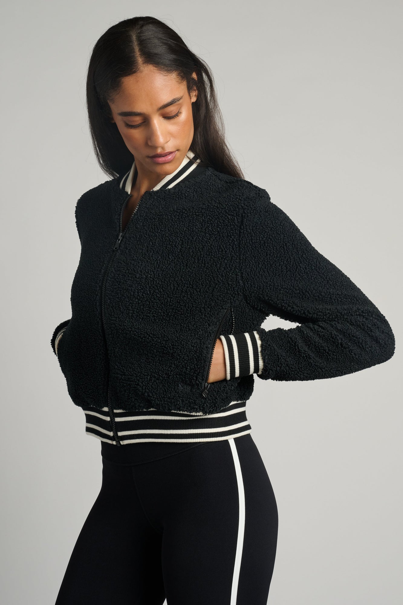 Splits59 | Willa Sherpa Jacket | Black
