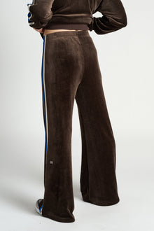 Splits59 | Heritage Velour Pant | Dark Chocolate/Classic Blue