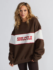 Soul by SoulCycle | Soulcycle Brown Block Crew Nec | Brown