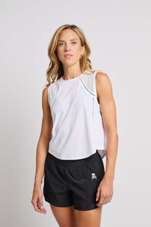 Lululemon | Sculpt Cropped Tank Lace Trim | White