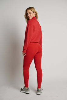 Varley | Sian Cropped Half Zip | Red