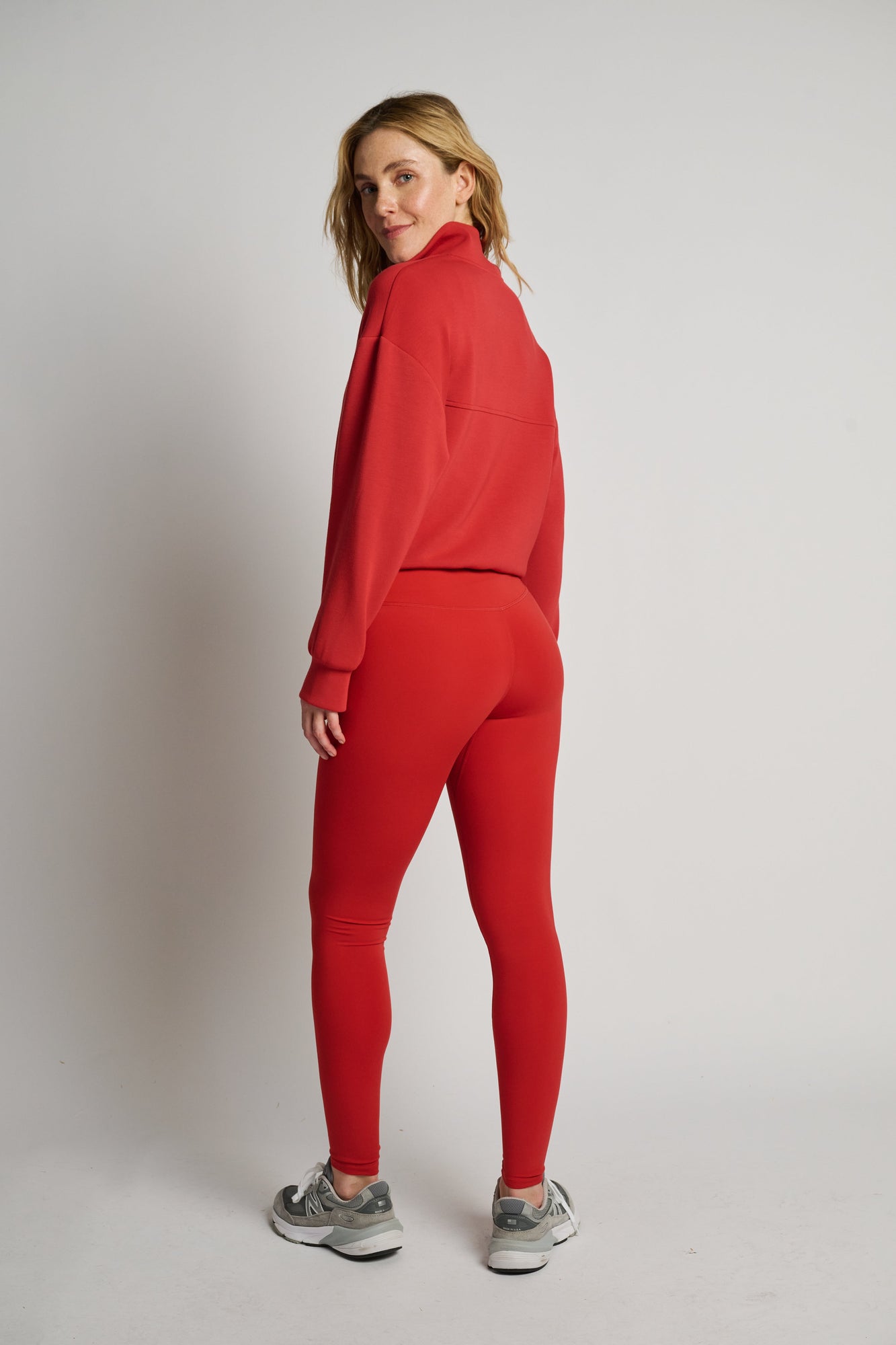 Varley | Sian Cropped Half Zip | Red