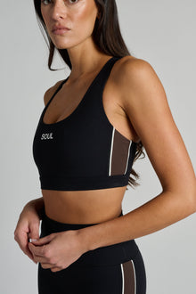 Splits59 | Lexi Rigor Bra | Black/Dark Chocolate