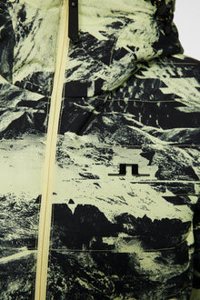 Women | W Thermic Down Jacket Printed | Mountain Glitch Lime