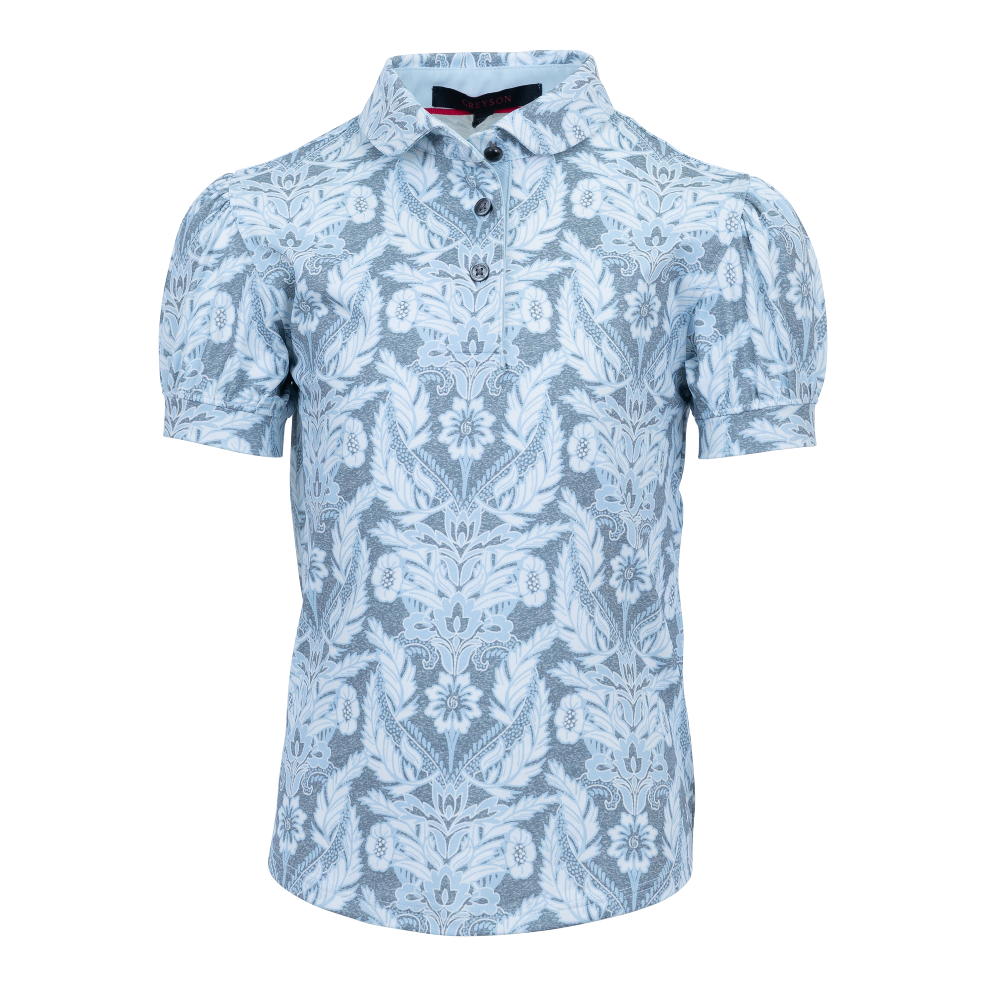 Girl | Snow Bird Scarlett Puff Sleeve Polo | Mineral Mist