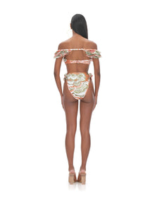 Salama High Rise Bikini Top | Abstract Mushroom